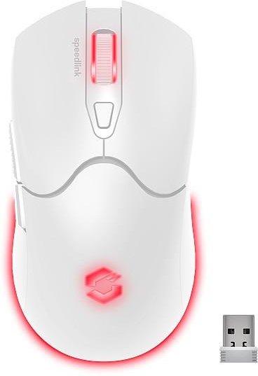 VELOX wiederaufladbare kabellose RGB Gaming Maus, Weiß