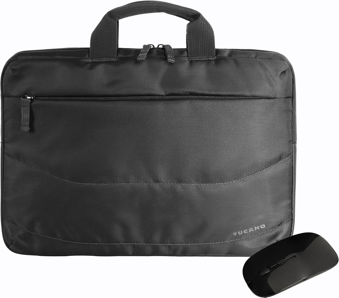 BUNDLE Laptoptasche + Maus 15.6" schwarz