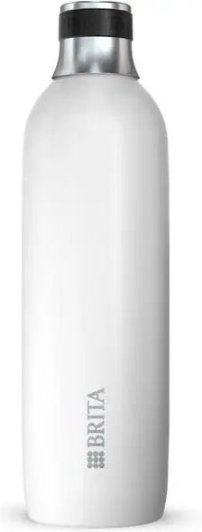 Edelstahlflasche weiß (1l) für sodaTRIO Wassersprudler