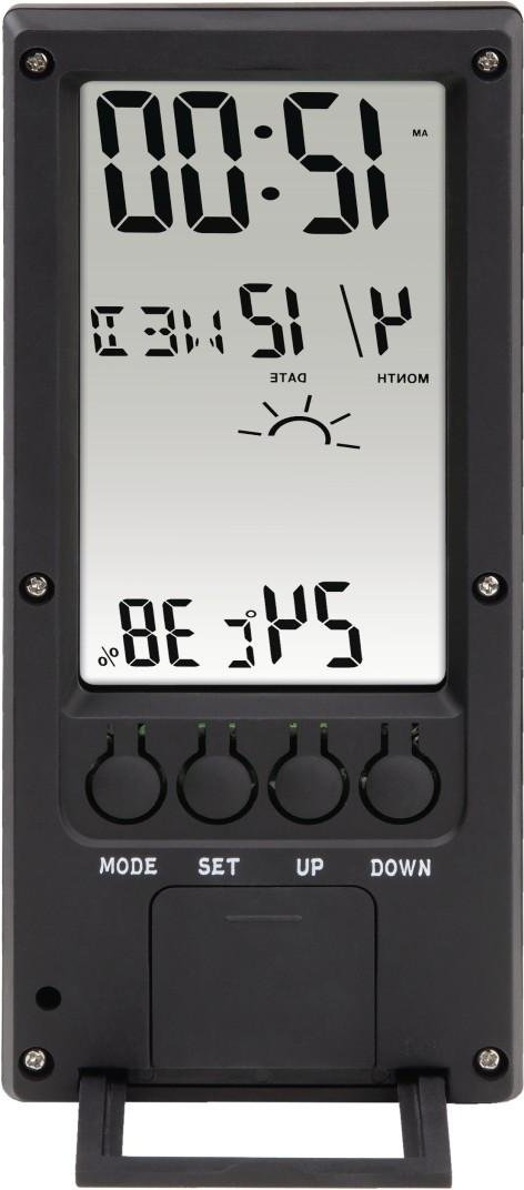 Thermometer/Hygrometer "TH-140", mit Wetterindikator, Schwarz (00186365)