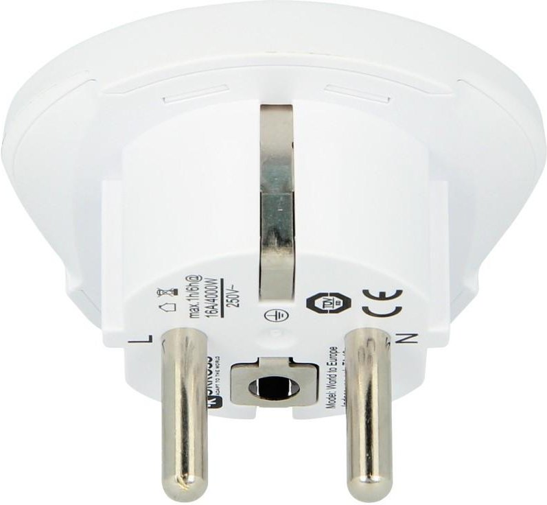 Reisestecker "World to Europe" (Bulk Ware), Weiß (00186723)