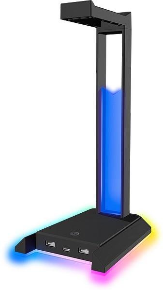 EXCELLO NX RGB Headset Stand, USB 2.0 Hub, schwarz