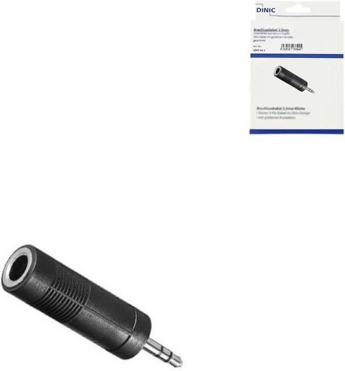 Audioadapter 3,5mm Stereo Stecker auf 6,35mm Buchse, schwarz