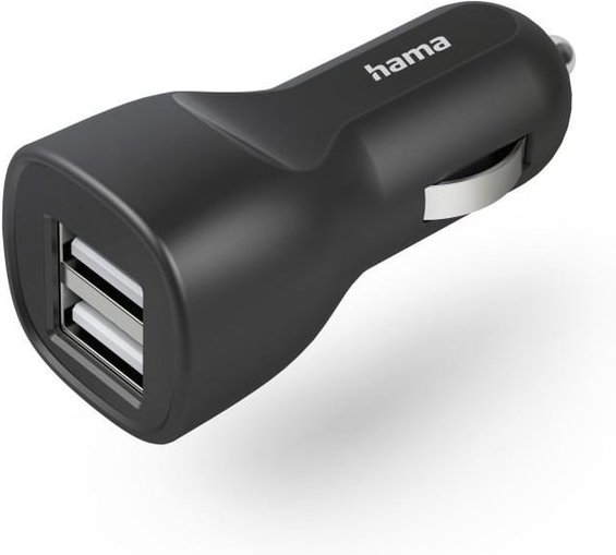 Auto-Ladegerät, 2x USB-A, 12 W, Schwarz (00201636)