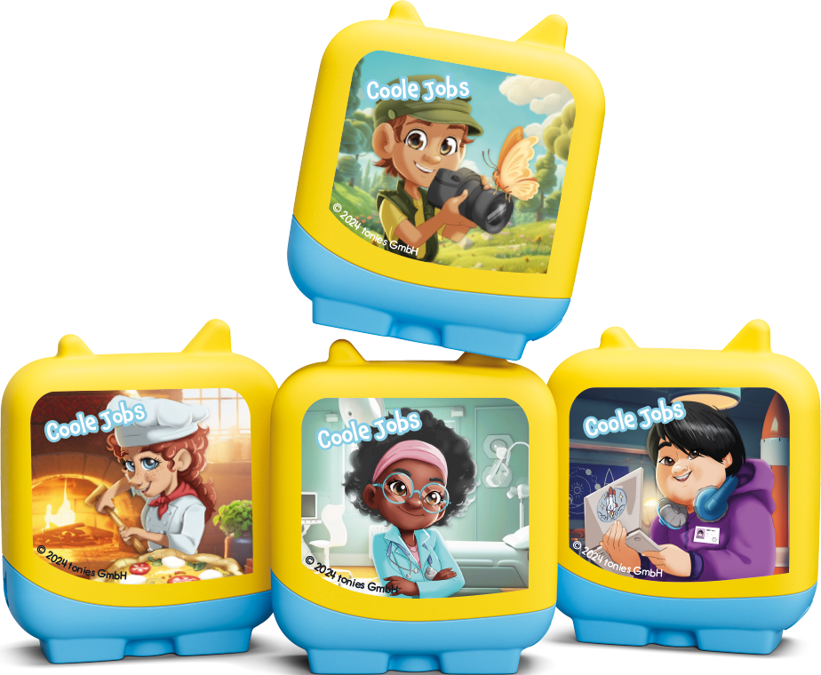Clever Tonies Coole Jobs-Set - bestehend aus 4 Clever Tonies