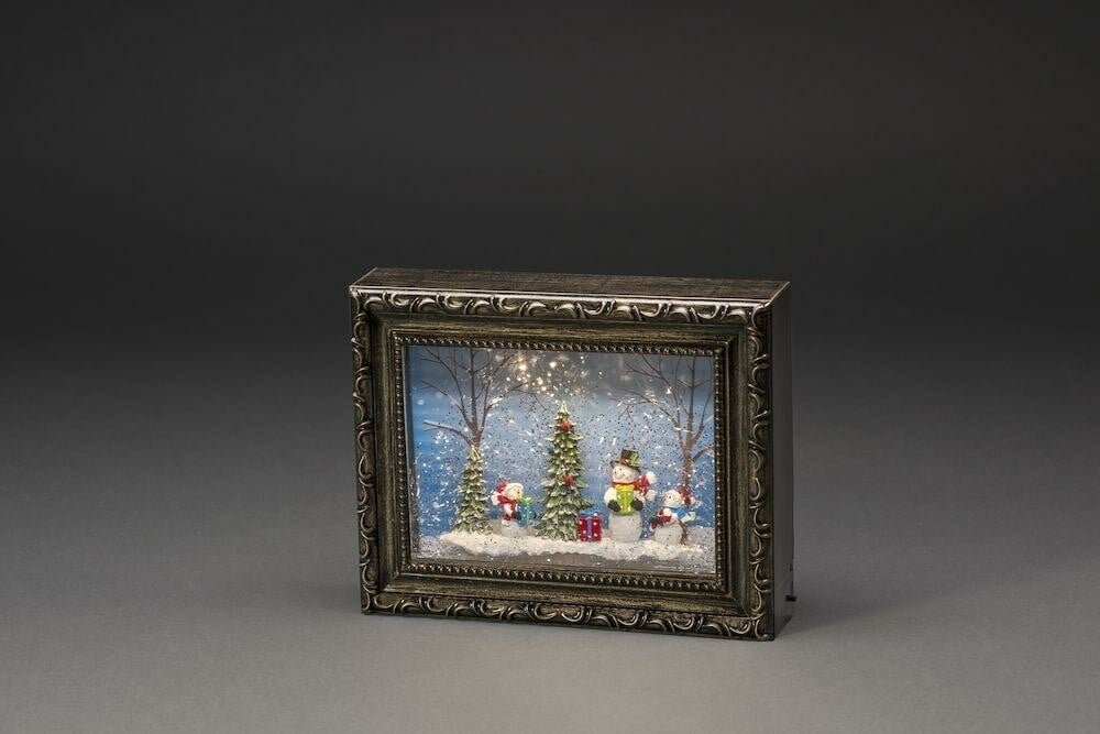 Bilderrahmen Schneemann wassergefüllt