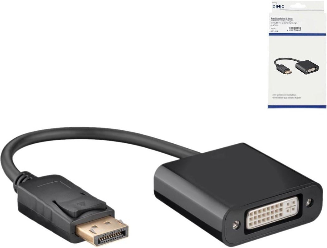 Adapter 1.2 DisplayPort auf DVI-D, 15cm DP-Stecker - DVI-Buchse 1080p