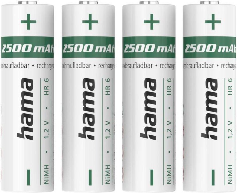 NiMH-Akkus, AA Mignon, 2500 mAh, 1,2 V, 4 Stück (00223531)