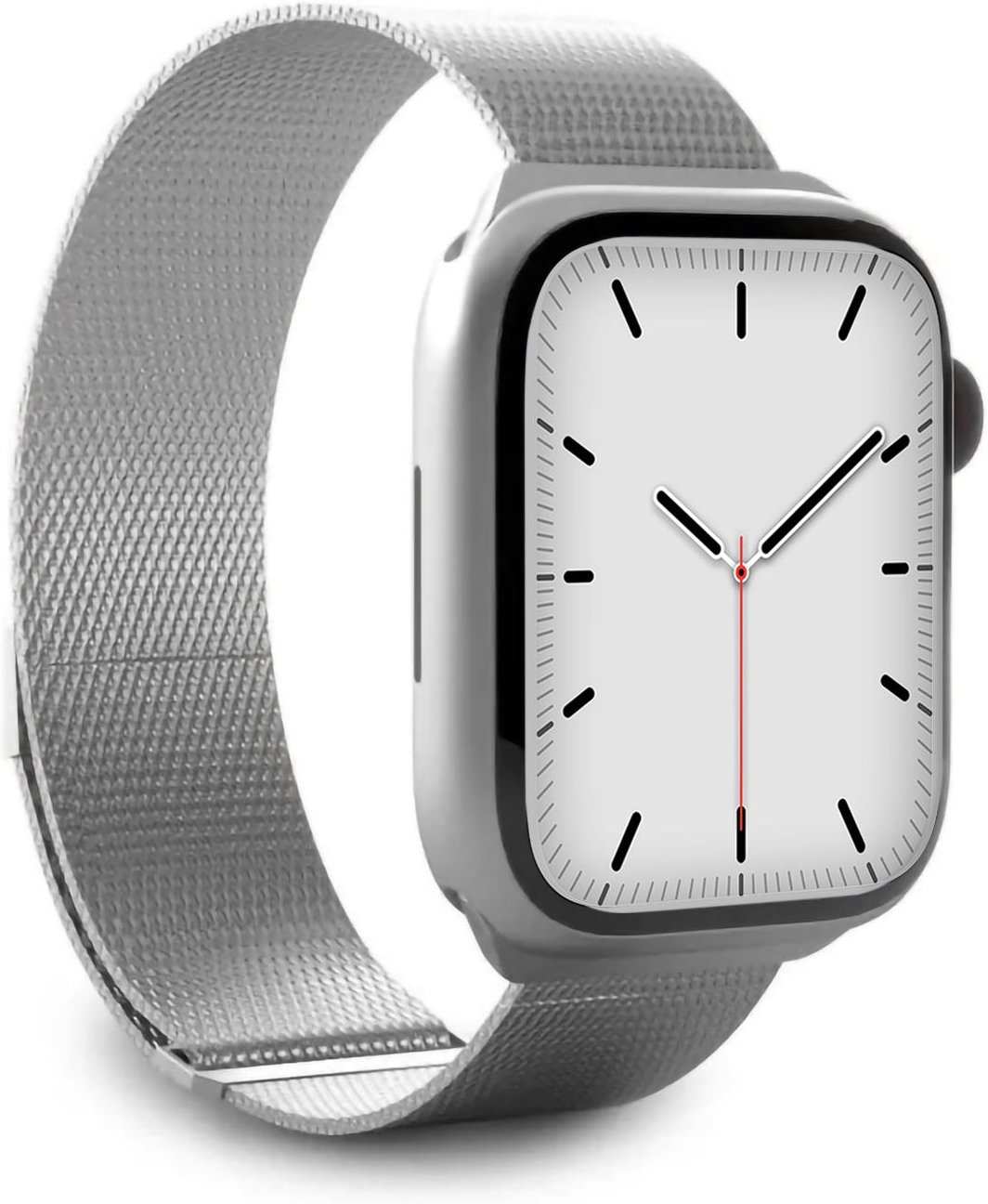 Uhrenarmband für Apple Watch 42/44/45 mm mit Magnetverschluss, Silber (CMAWATCHB44MS)