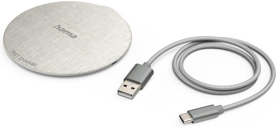 Wireless Charger "QI-FC10 Metal", 10 W, kabelloses Smartphone-Ladepad, Weiß (00201679)