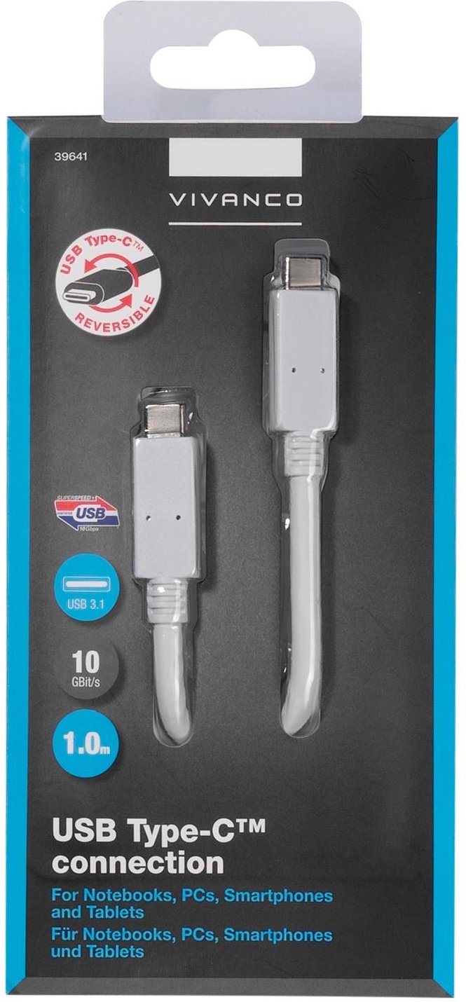 USB 3.1 Type C™ Anschlusskabel, 1m (39641)