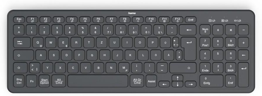 Thumbnail - Multi-Device-Tastatur "WK-300", kabellos, Funk/Bluetooth®, Schw., QWERTZ DE (00173057)