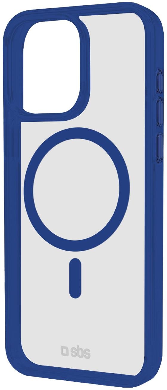 Case für iPhone 15 Plus mit farbigen Rändern, kompatibel mit MagSafe Aufladung, Blau