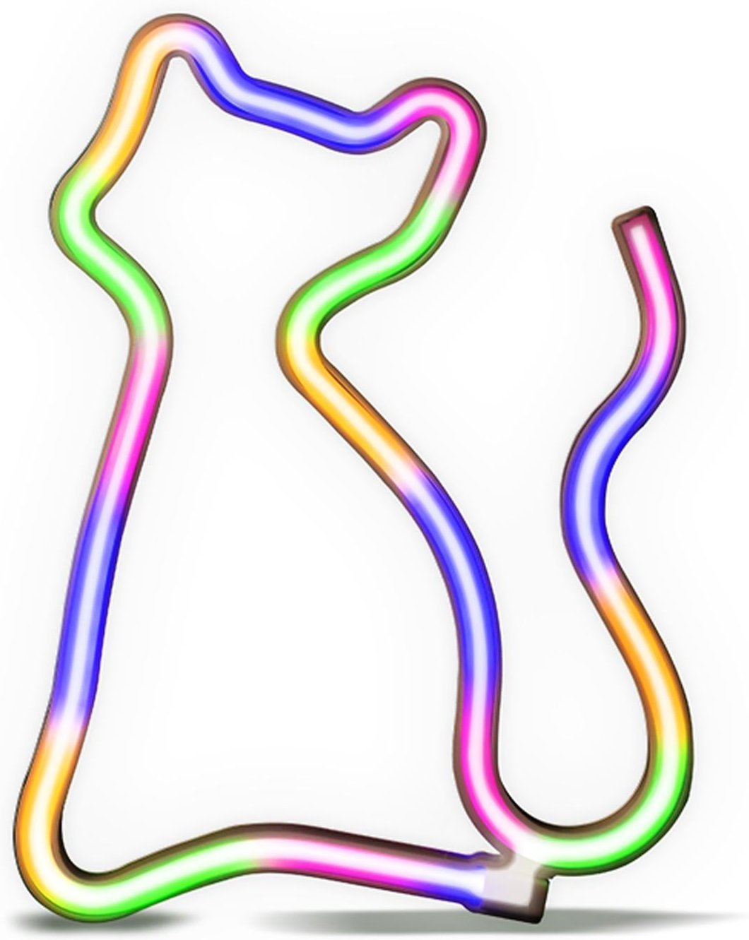 LED-Leuchtschild "Meow In Color" mit Neon-Effekt für den Innenbereich