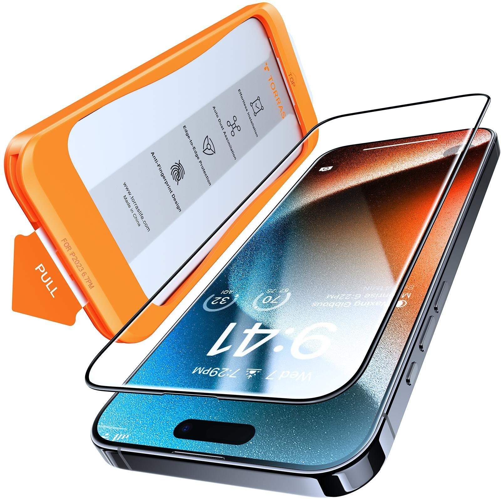 Install Master für iPhone 14 Pro Max/15 Plus Clear Schutzglas