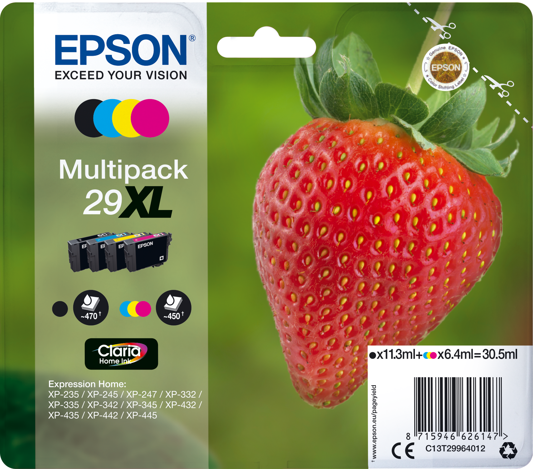 C13T29944012 Erdbeere MultiPack XL Druckerpatrone