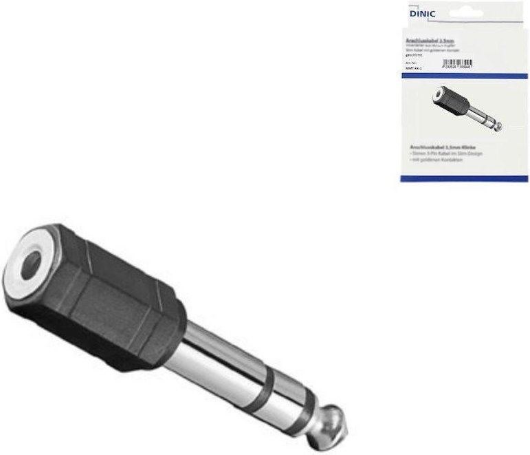 Audioadapter 6,35mm Stereo Stecker auf 3,5mm Buchse, schwarz