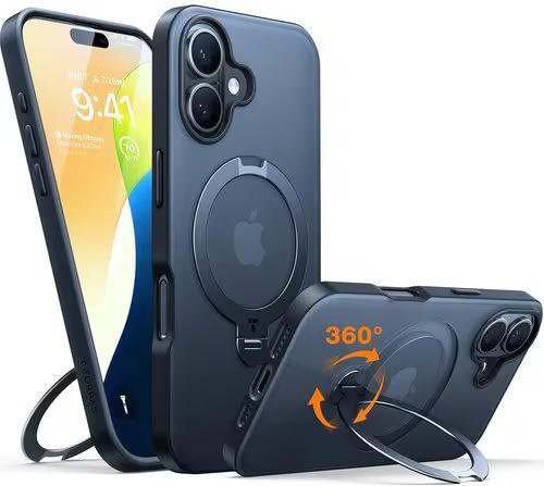 360° drehbare Magnethalterung für iPhone 16 Hülle, Schwarz