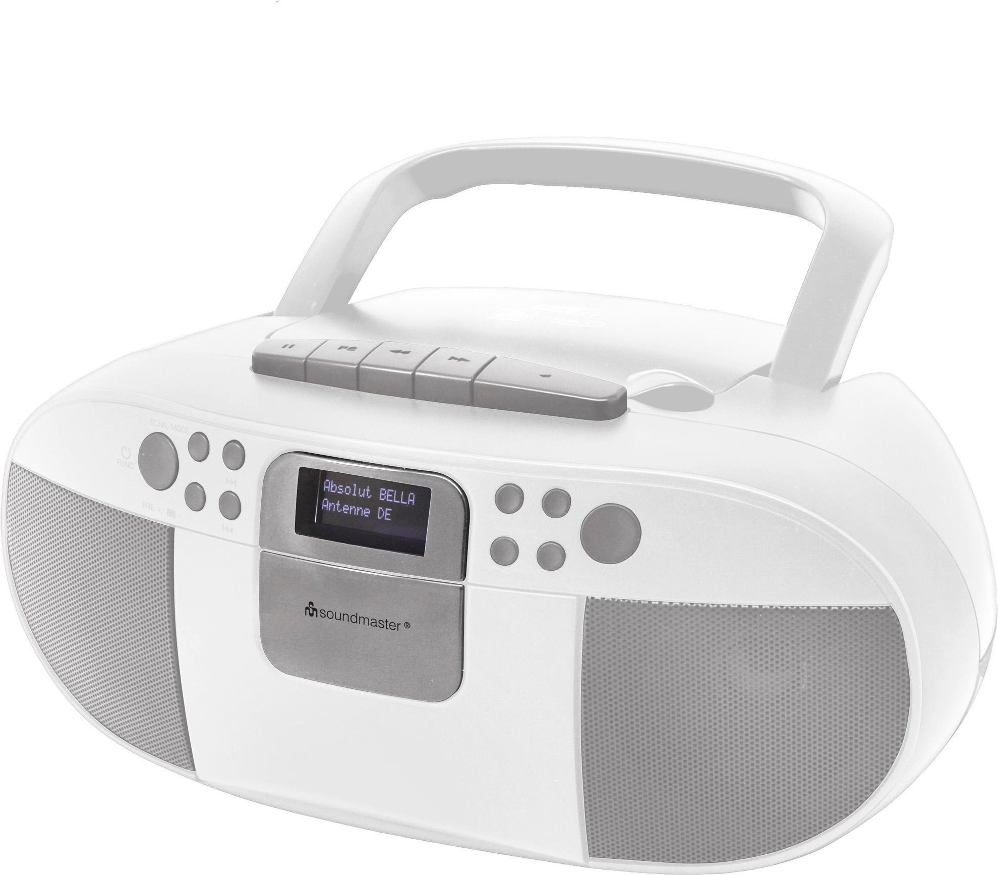 SCD7800 Weiß Radiorekorder mit CD-Spieler und Kassettendeck