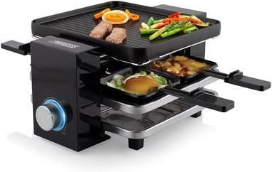 162915 Piano Black 4er Raclettegrill