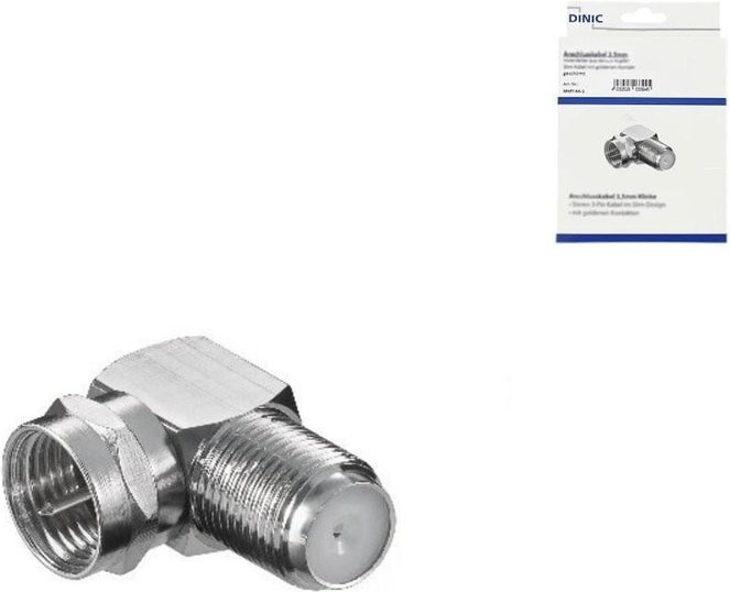 Adapter F-Buchse / IEC-Buchse Winkel-Adapter auf F-Buchse 90°, Kupfer