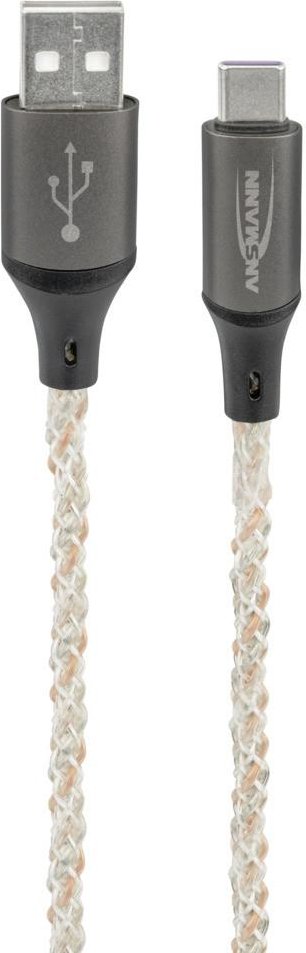 USB-A auf USB Typ-C Kabel mit LED-Beleuchtung, 100 cm