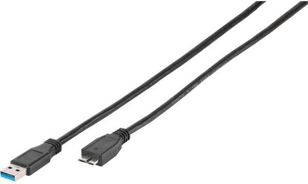 USB 3.1 Gen.1 Anschlusskabel, USB A Stecker USB Micro B Stecker, 1,8m (45238)