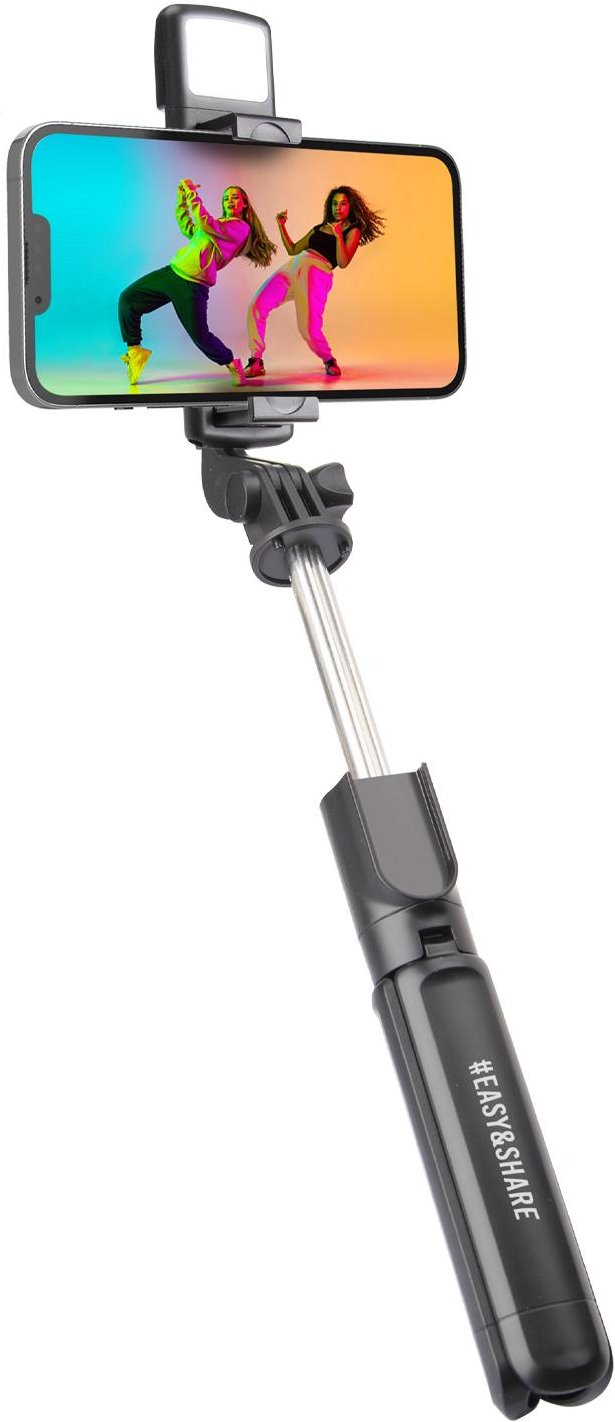 Universeller Selfie-Stick mit integriertem LED-Licht und Stativ