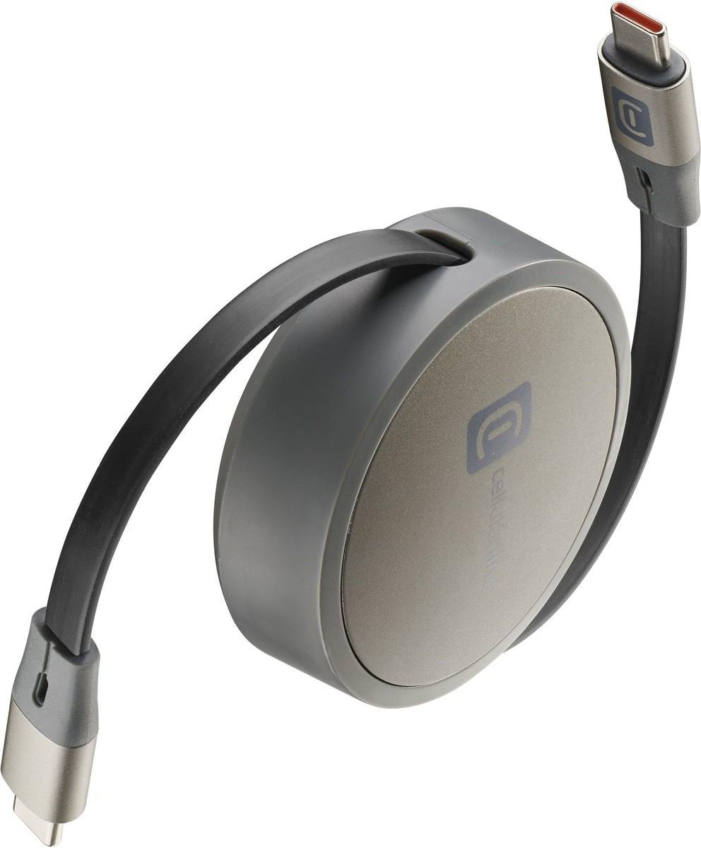 USB-C auf USB-C Kabel Roller Data Cable USB Typ-C/ Typ-C 1m Black (61307)