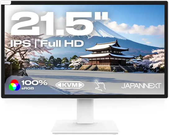 JN-IPS2152FHDR-T, Weiß, 21,5 Zoll, Touch, Full HD, IPS, 75 Hz, 8 ms Monitor