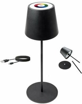 RGB LED Tischleuchte mit Touchsteuerung Schwarz
