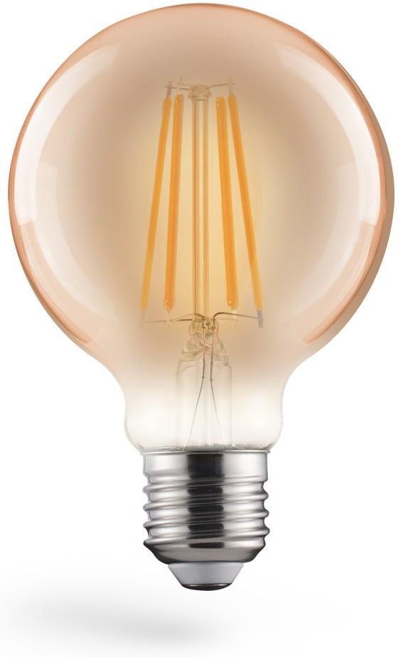LED-Filamemt, E27, 650lm 8W, Vintage-Lampe Globe 80, dimmbar, Warmweiß (00112918)