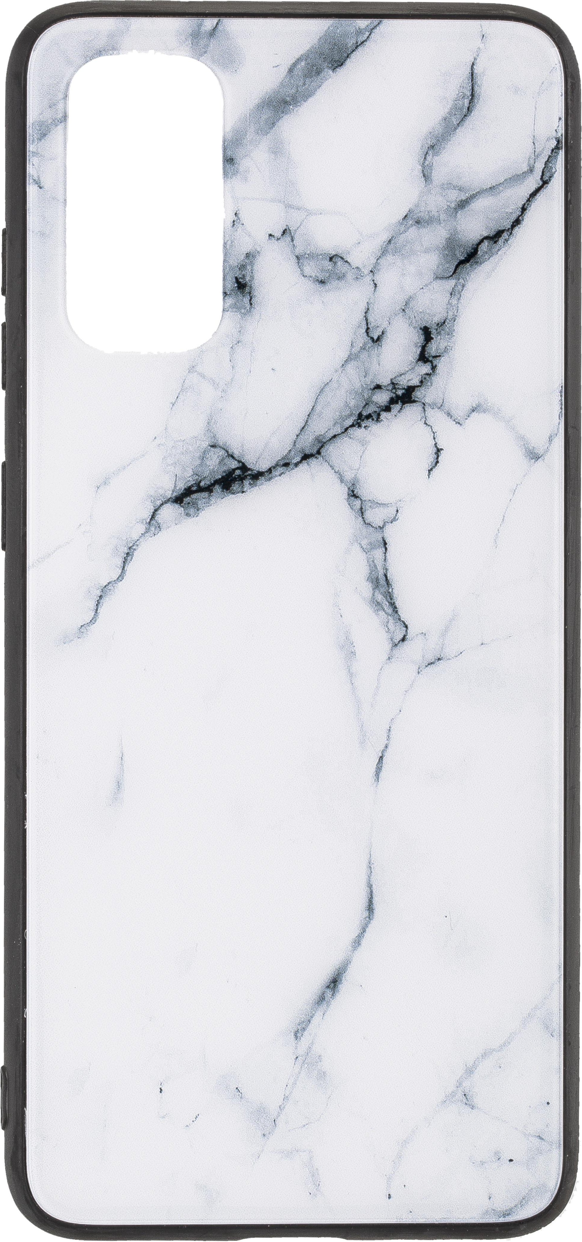 Glas Back Cover MARBLE für Samsung G980 Galaxy S20 White Handyhülle