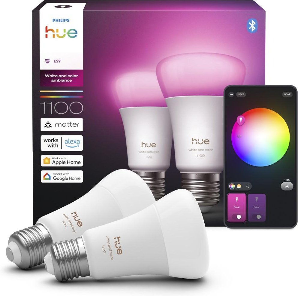 LED-Lampe "White & Color Ambiance", E27, A60, 1100, Doppelpack (00232127) Smart Home Lampen