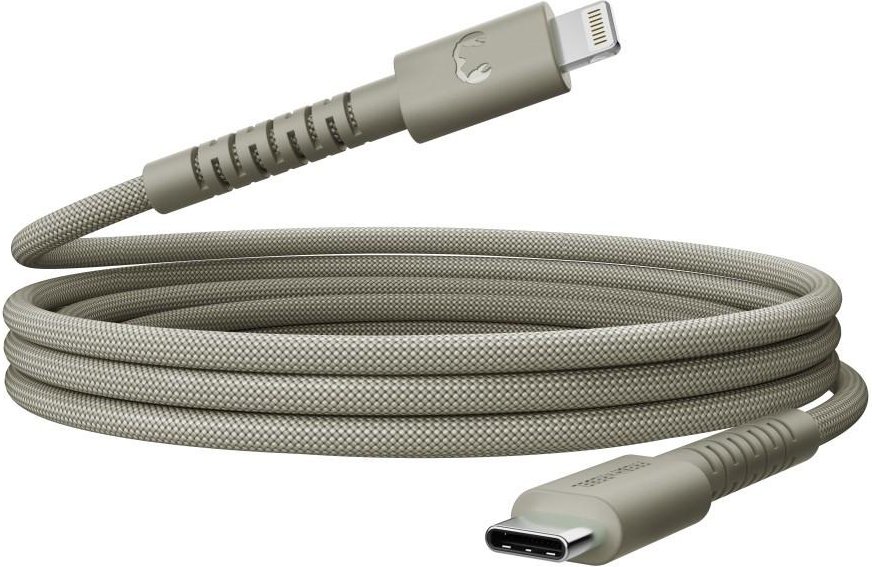 USB-C zu Lightning silicone geflochtenes Kabel "FlexWave" 2m, Dried Green (00231909)