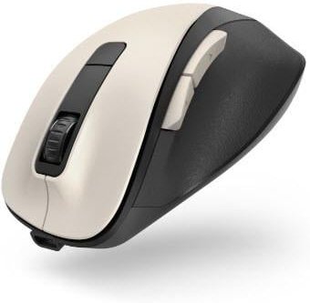 Optische 6-Tasten-Funkmaus "MW-500 Recharge", Akku, ergonomisch, Cremeweiß (00173036)