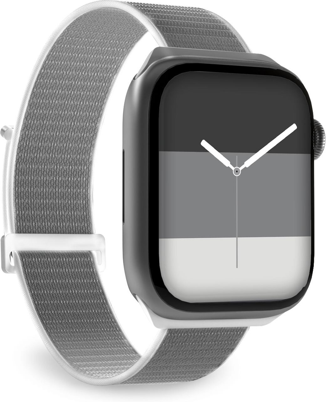 Uhrenarmband für Apple Watch 38/40/41 mm mit Klettverschluss, Grau (CMAWATCHB40NGY)