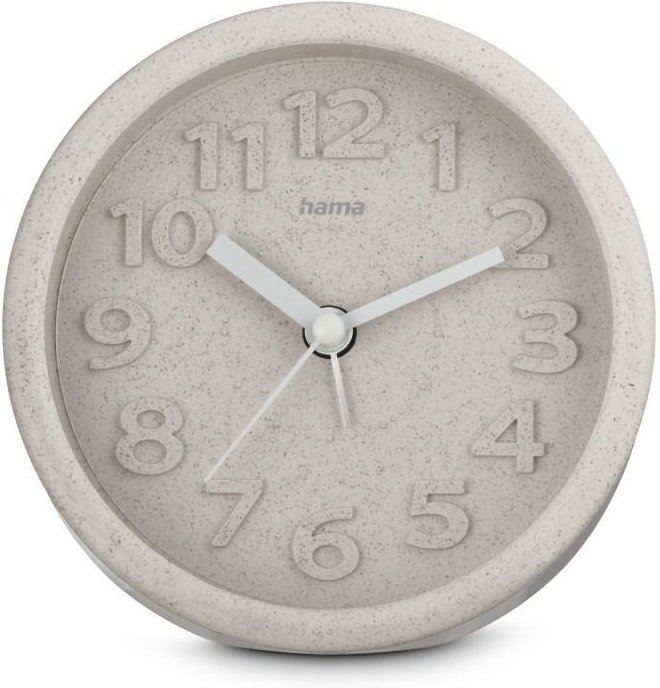 Wecker "Fuerteventura", ohne Ticken, rund, Ø 12 cm, Beige (00222221)