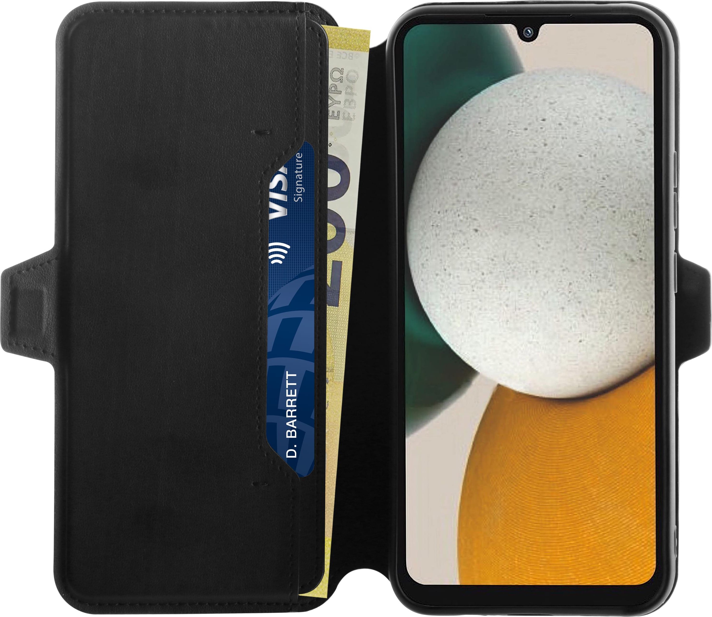 Pure Wallet, Buchklapptasche für Galaxy A34 5G Schwarz (63556) Handyhülle