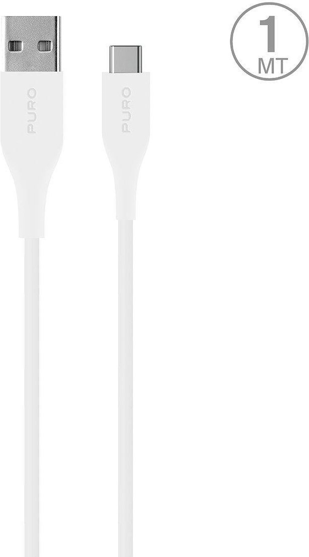 Power and data cable 2.0 USB from USB-C to USB-A, Weiß