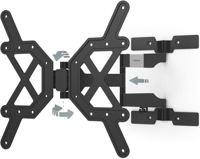 TV-Wandhalterung FULLMOTION "Ultraslim", 400x400, 165 cm (65"), Schwarz (00179050)