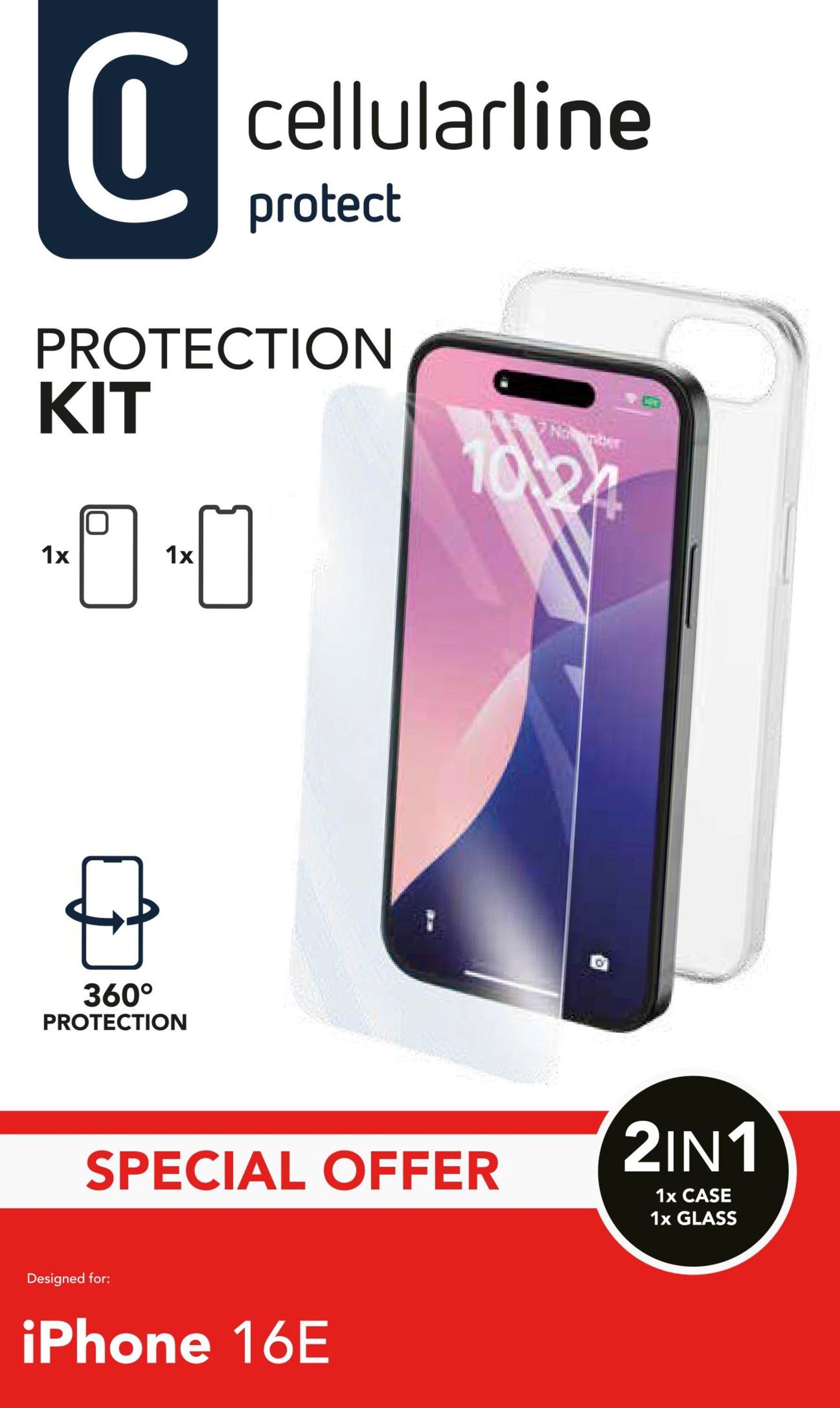 Protection Kit für Apple iPhone 16E Cleae (61092)