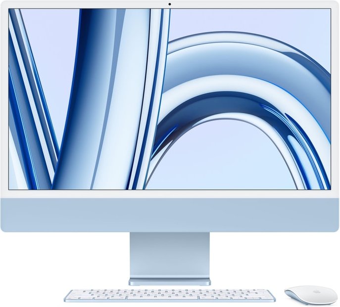 iMac Blau 24 Zoll, M3, 8-Core-CPU, 8-Core-GPU, 8 GB, 512 GB SSD