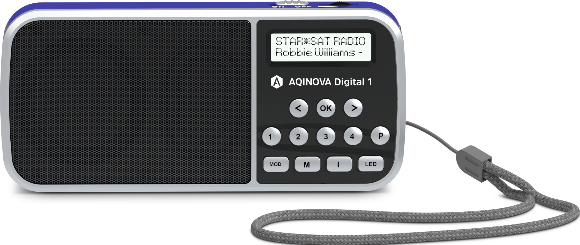 DAB+-Taschenradio AQINOVA Digital 1 blau