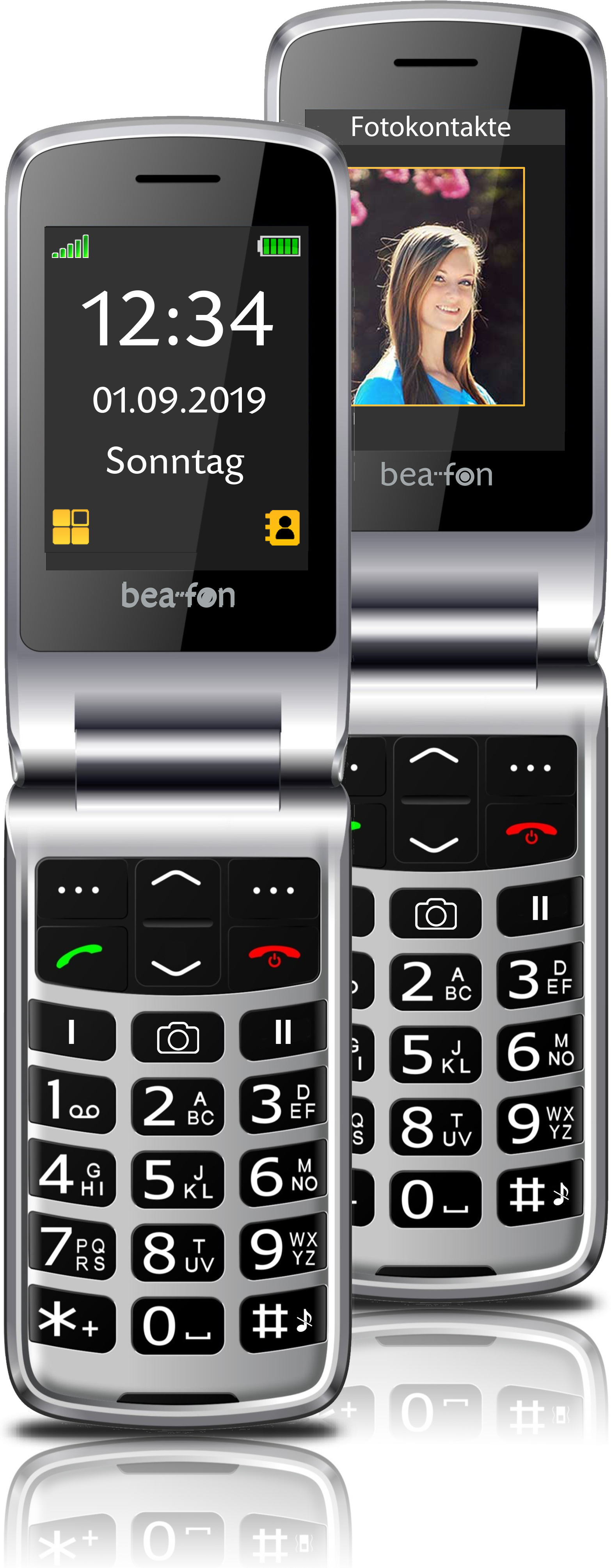 SL 595 Plus schwarz-silber Handy