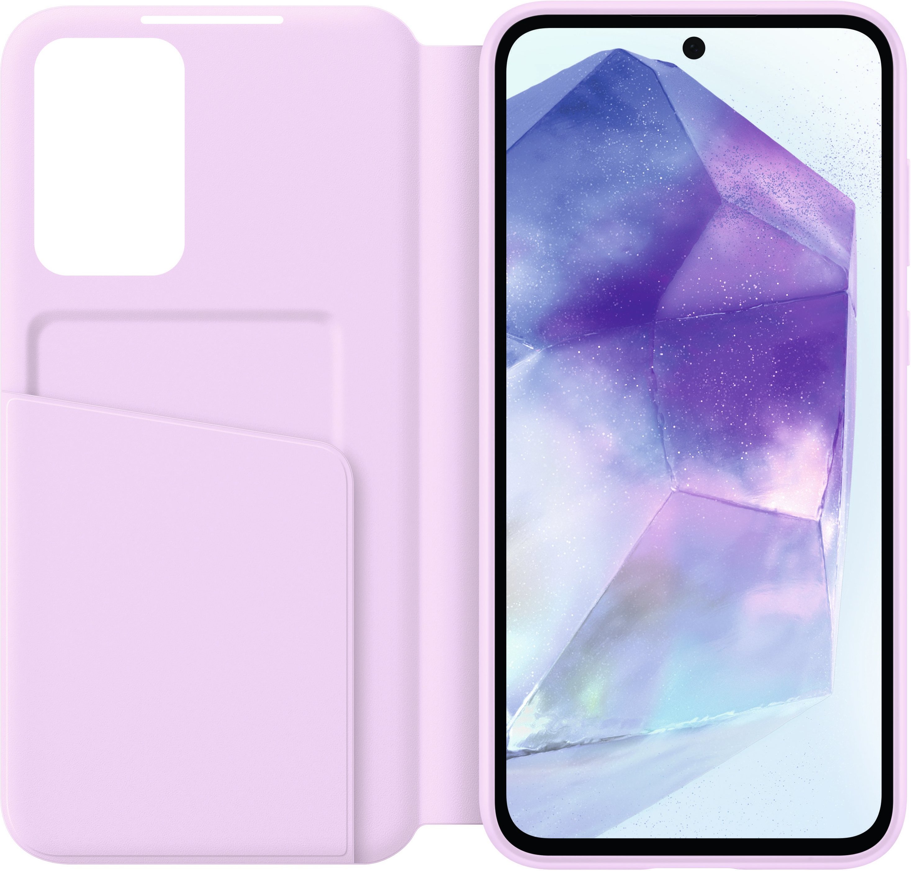 EF-ZA556 für Galaxy A55 Smart View Wallet Case Lavender Handyhülle
