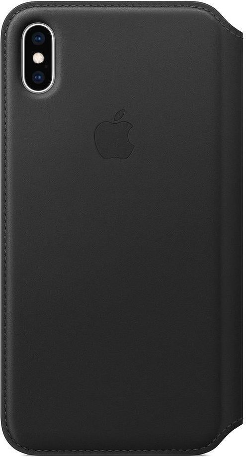 Thumbnail - iPhone Xs Max Leder Folio – Schwarz Handyhülle