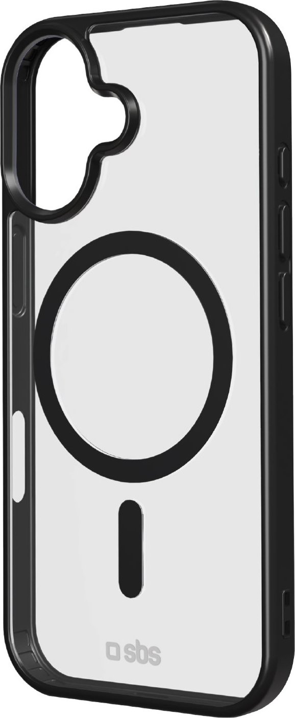 Case für iPhone 17 mit farbigen Rändern, kompatibel mit MagSafe Aufladung, Schwarz