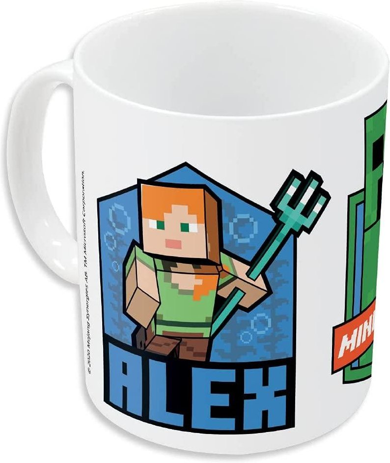 Minecraft Alex Steve Creeper Tasse