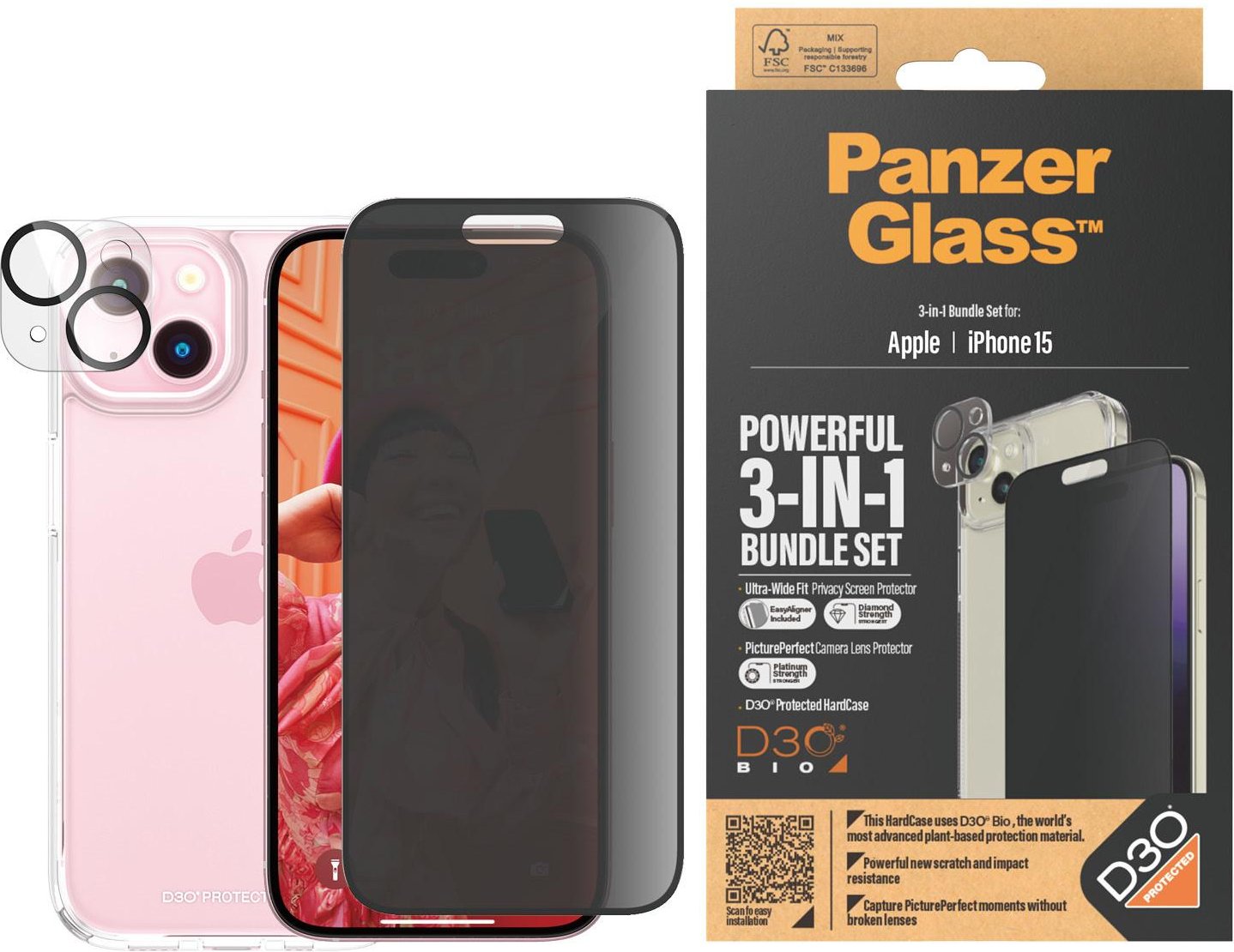 3-in-1 Privacy Pack iPhone 15